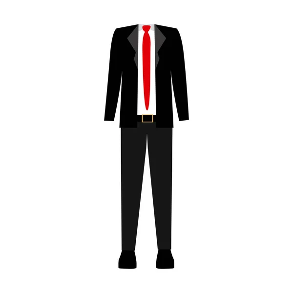 Silueta de color con ropa masculina traje elegante delgado — Vector de stock