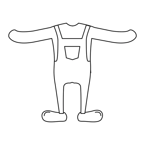 Silhouette with male clothing pijama mameluke — Stock Vector