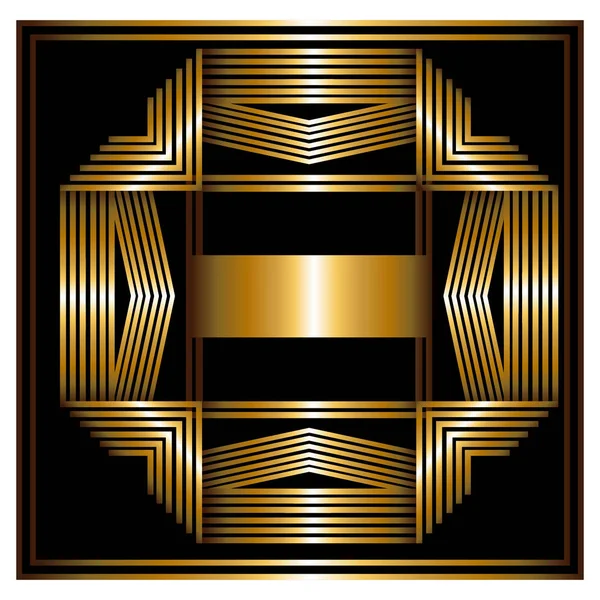 Kétszínű minta art deco keret — Stock Vector