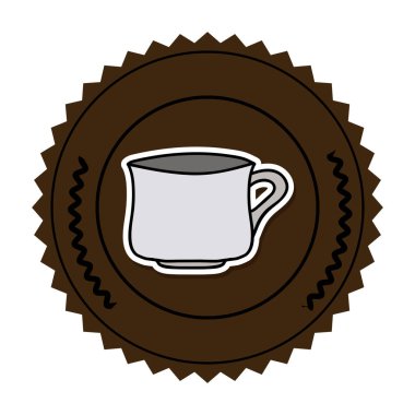 renk yuvarlak kare porselen kupa ile