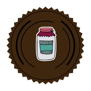 renk yuvarlak çerçeve cam reçel ile