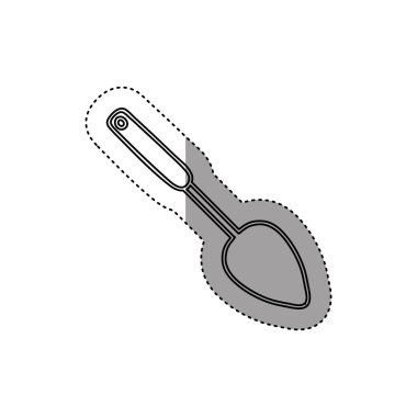 etiket siluet sosu kaşık kap mutfak