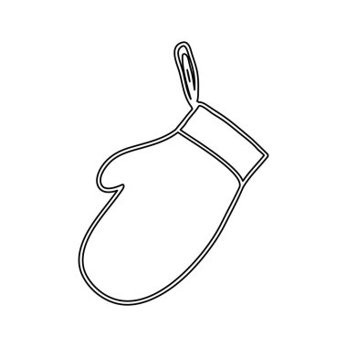 siluet fırın eldiveni kap mutfak simgesi