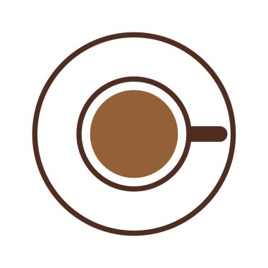 Kahve Kupası üstten görünüm içki simgesi