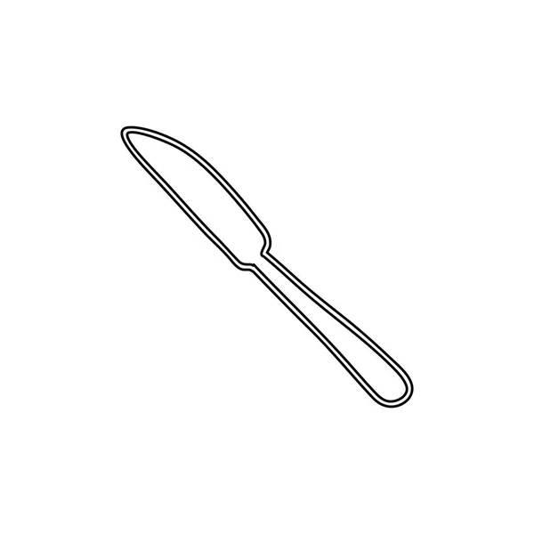 Silueta nůž nádobí kuchyňské ikona — Stockový vektor