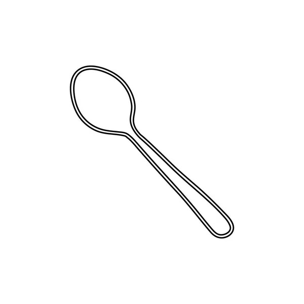 Silueta cuchara utensilio cocina icono — Vector de stock