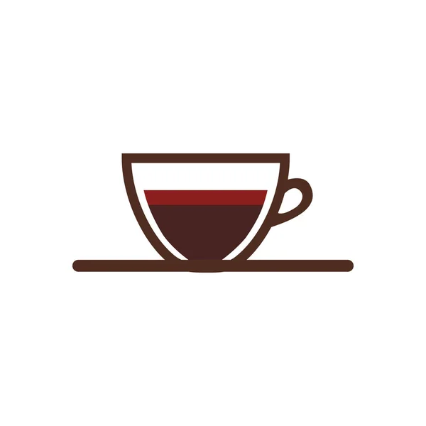 Bunte Tasse Kaffee mit Henkel — Stockvektor