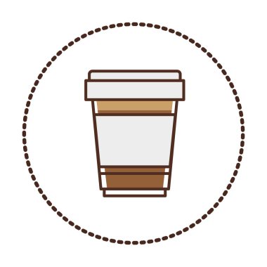 etiket dairesel cam kapaklı sıcak içecekler için tek kullanımlık