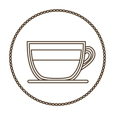 tek renkli yuvarlak kontur kahve fincanı ile yakın çekim