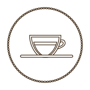 tek renkli yuvarlak dağılımı ile kahve fincanı