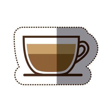 kahve fincanı ile siluet renk etiket yakın çekim