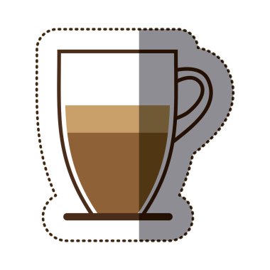 kulplu kahve cam sürahi ile siluet renk etiket