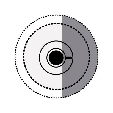 tek renkli etiket kontur kahve Kupası en iyi manzaralı dairesel nokta çizgi