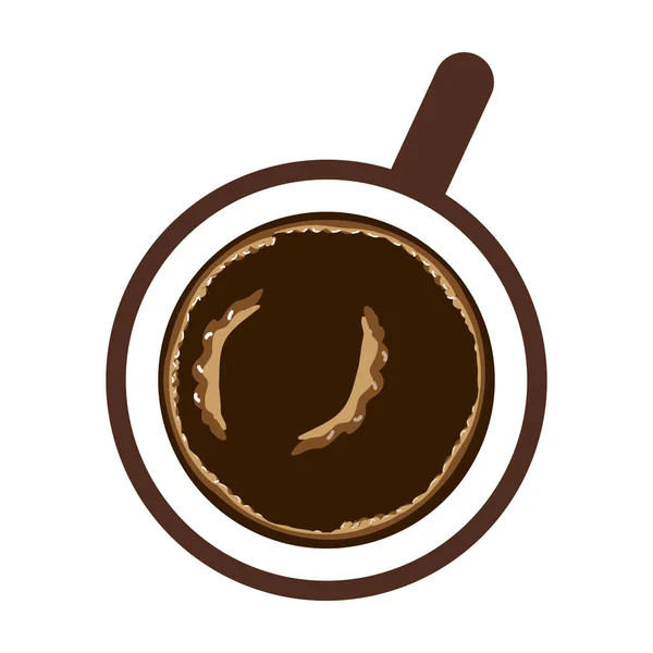 Ikona napój realistyczne Kawa Puchar widok z góry — Wektor stockowy