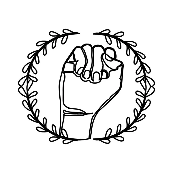 Clenched fist symbol — Stock Vector