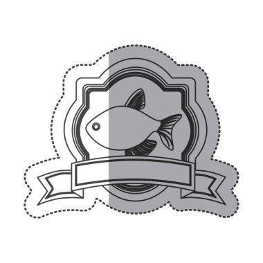 Deniz ürünleri yuvarlak damga