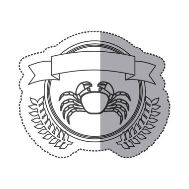 Deniz ürünleri yuvarlak damga