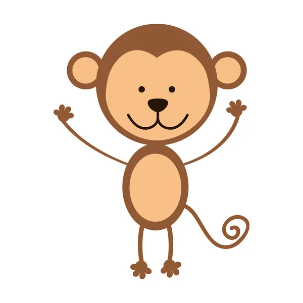 Roztomilý opice karikatura — Stockový vektor
