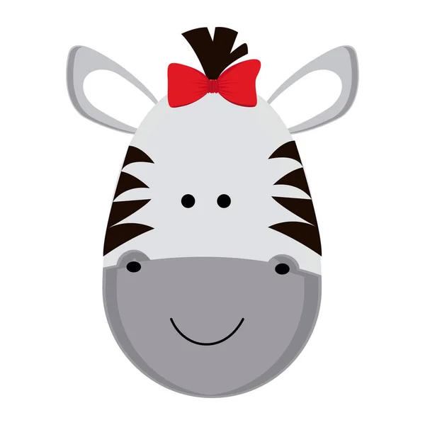 Carino cartone animato zebra — Vettoriale Stock