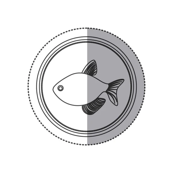 Seafood round stamp — Stock Vector