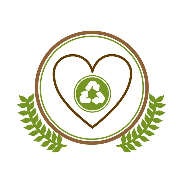 緑色のエコロジーのコンセプト — ストックベクタ