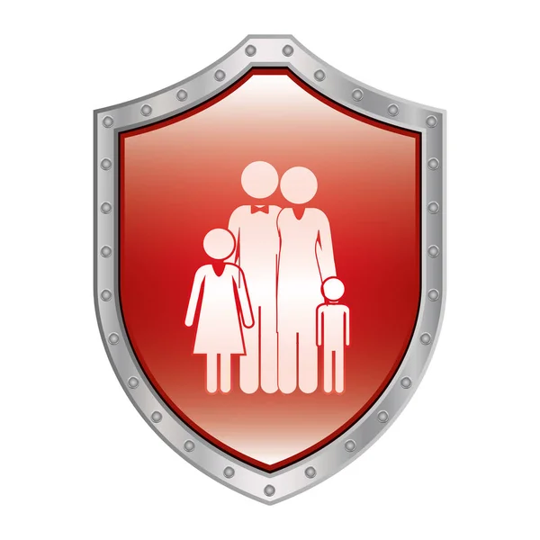 Assurance protection familiale — Image vectorielle