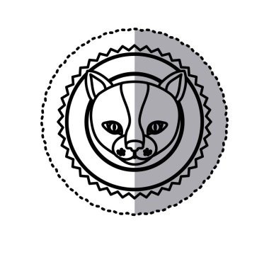 damga etiket siluet kedi hayvan