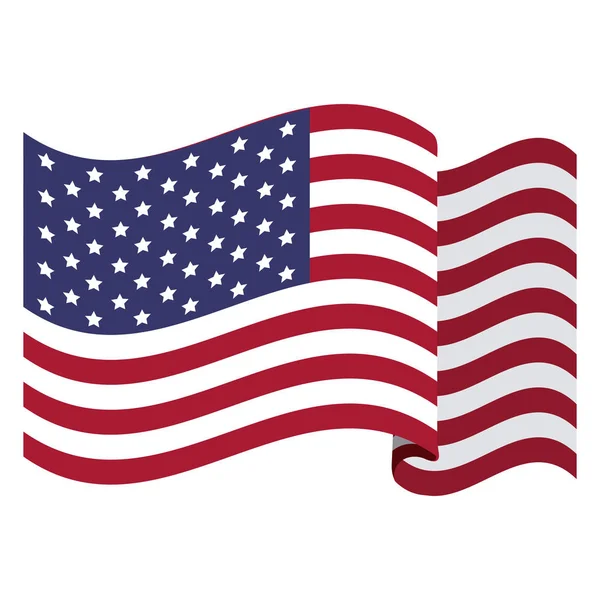 Barevná vlajka USA — Stockový vektor
