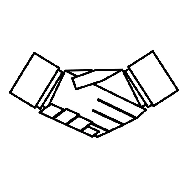孤立的握手标志 — 图库矢量图片