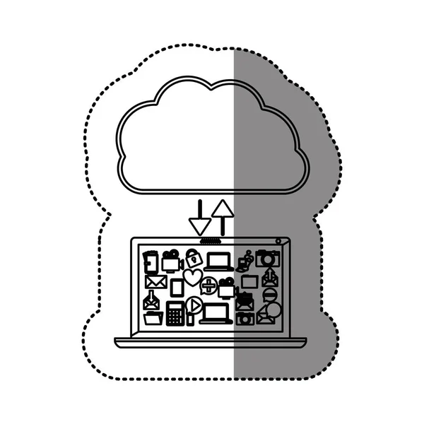 Cloud computing-technologie — Stockvector