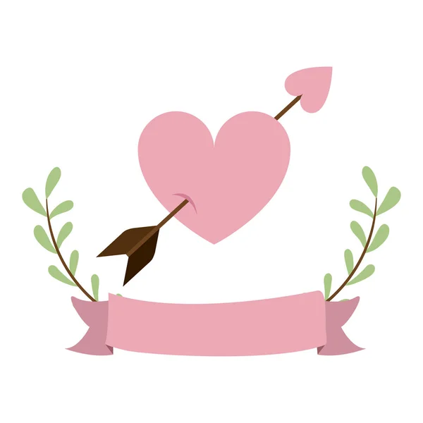 Pink true love icon image — Stock Vector