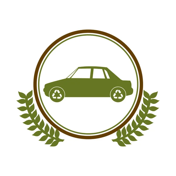 Symbole voitures soins environnement image — Image vectorielle