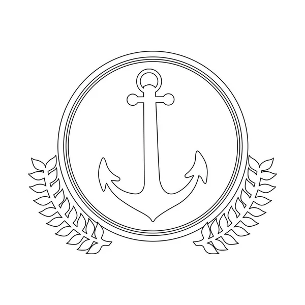 Symbol figure anchor icon — Stock Vector