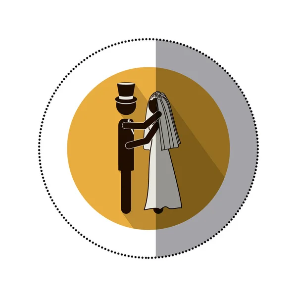 Simbolo coppia sposata icona immagine — Vettoriale Stock