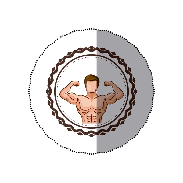 Símbolo fitness club icono imagen — Vector de stock