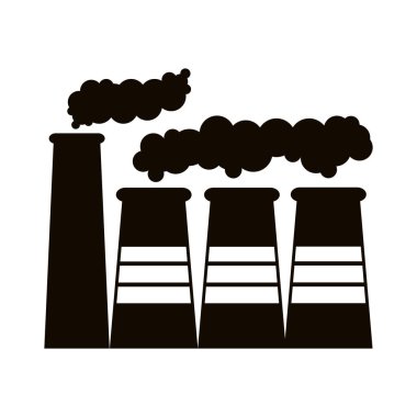 Kontur duman fabrika simge görüntüsü