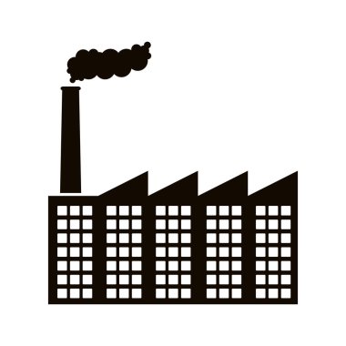 Kontur duman fabrika simge görüntüsü