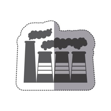 Kontur duman fabrika simge görüntüsü
