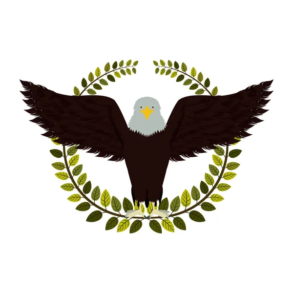 Emblema águila signo icono — Archivo Imágenes Vectoriales