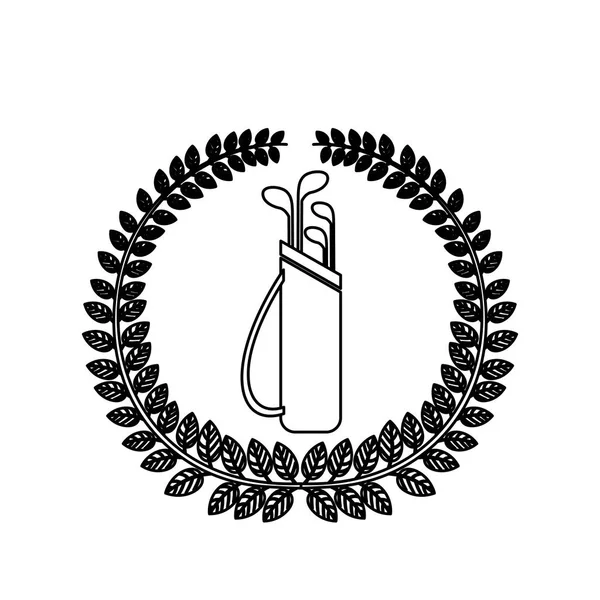 Símbolo ícone emblema de golfe — Vetor de Stock