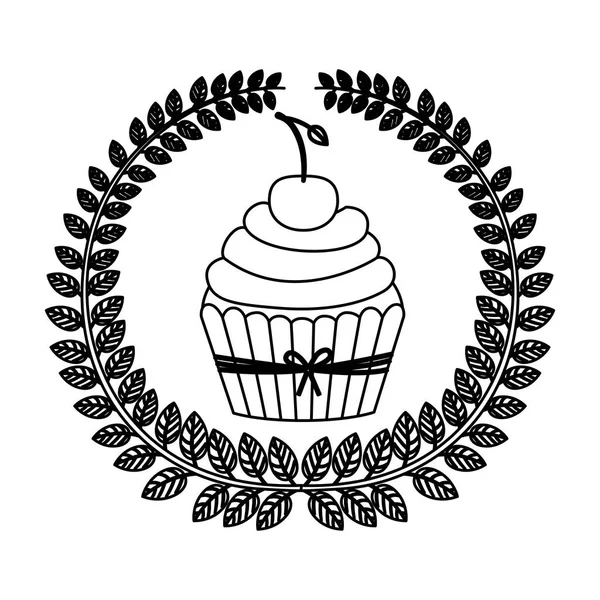 Эмблема кексы кексы икона дизайн — стоковый вектор