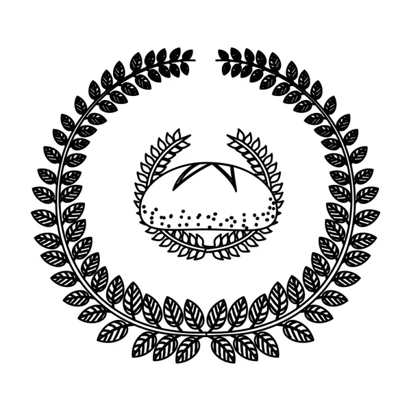 Emblème pain symbole icône — Image vectorielle