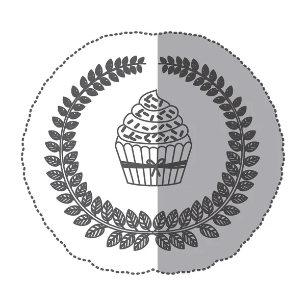 Έμβλημα muffin cupcakes εικονίδιο σχεδιασμός — Διανυσματικό Αρχείο