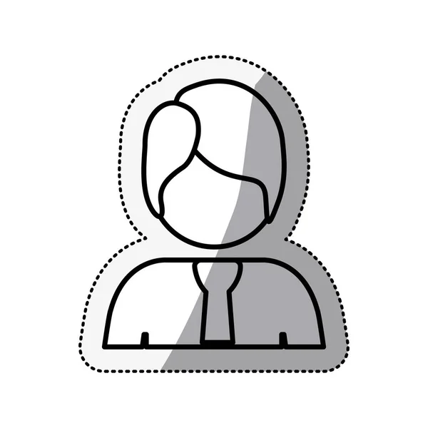 Contorno de la gente cara icono — Vector de stock