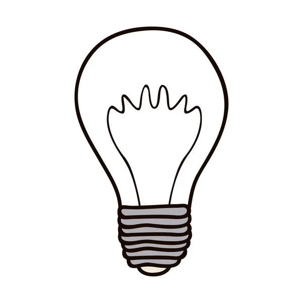 Электрическая икона контурной лампы мозга — стоковый вектор