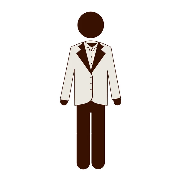 Homme costume icône imge — Image vectorielle