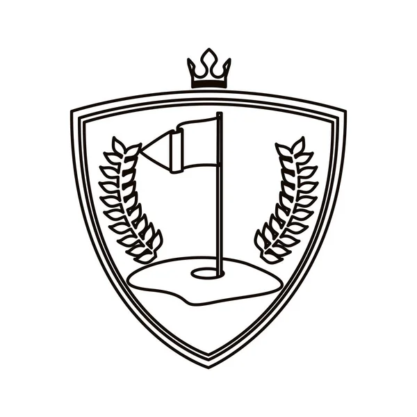 Значок символа гольф-эмблемы — стоковый вектор