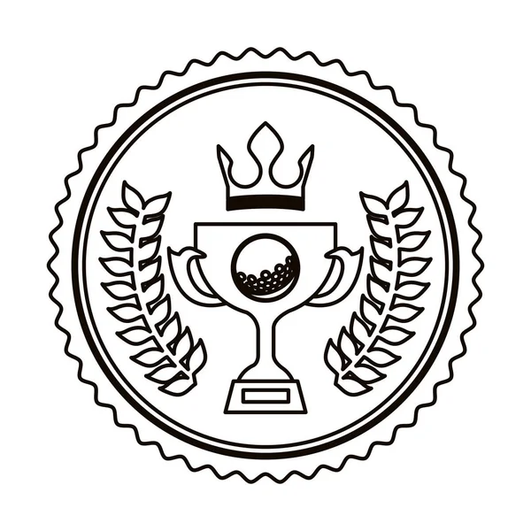 Símbolo emblema de golf icono — Archivo Imágenes Vectoriales