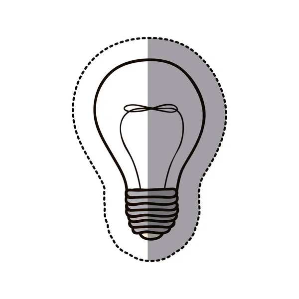 Obrysový žárovka mozkové elektrické ikona — Stockový vektor