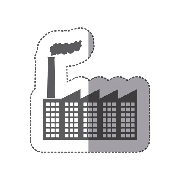 Contour rök fabriken ikonbild — Stock vektor